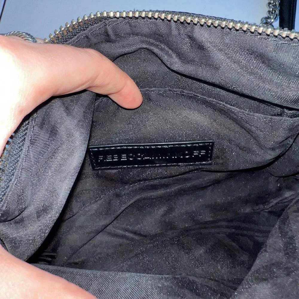 Rebecca Minkoff “5 Zip Crossbody” Bag in Black Leather & Silver Hardware - Picture 12 of 12